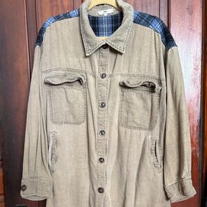 Gilded Intent Flannel/corduroy oversize shirt XL